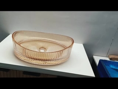 500*370*140mm Tamaño Cuenca de baño de vidrio sin desbordamiento