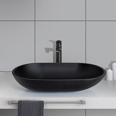 Final anti formado oval negro del moho del cuarto de baño del fregadero del buque