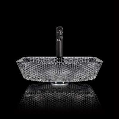 Lavabo de mano del lavado de la encimera 400m m 12m m Gray Color For Dining Room grueso