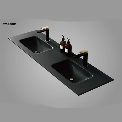 El cuarto de baño que el tablero de la mesa de cristal moderado del fregadero moderó el vidrio modificó los 60cm a los 200cm para requisitos particulares