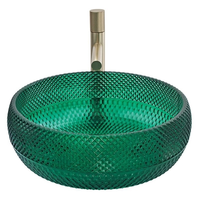El buque de cristal montado encimera hunde a Crystal Bathroom Wash Wash Basin