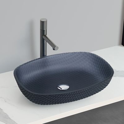 Cuencas de baño montadas en el mostrador Cuencas de lavado de recipientes de vidrio en forma de melón