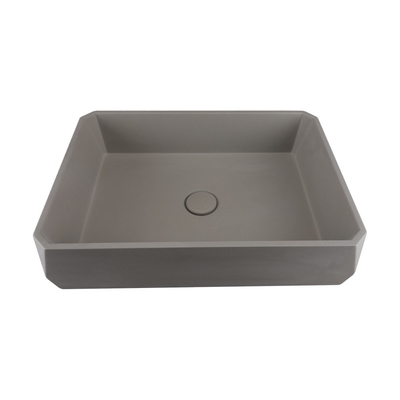 Cuenca de la mesa de arcilla Taupe Lavadora de hormigón acabado mate
