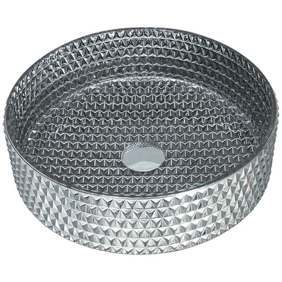Fregadero cromado de la encimera de la vanidad de Crystal Sink Bowl Elegant Bathroom del final
