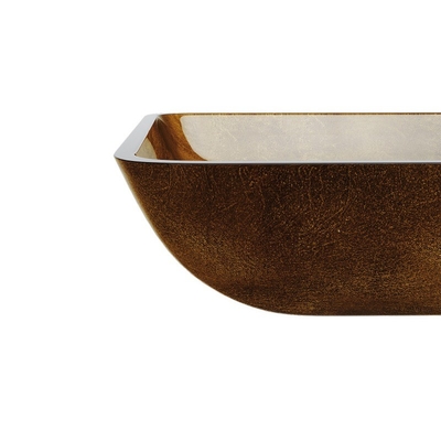 Tamaño estándar moderado limpio fácil del buque del fregadero de Brown del lavabo pelirrojo de cristal de la sobremesa