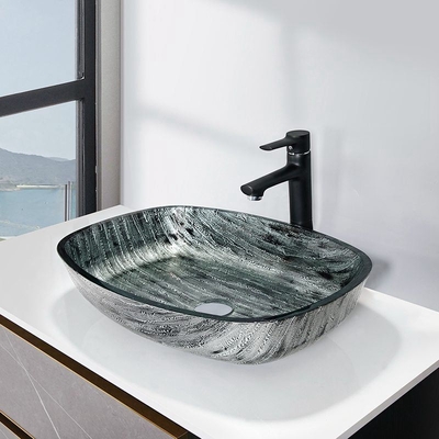 fregadero rectangular grande del buque de la última de lavado a mano del dren de 45m m longitud del lavabo 40m m