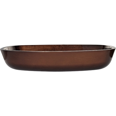 Encimera rectangular grande Brown pelirrojo del lavabo de lavado a mano del vintage del diseño moderno