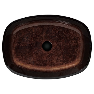 Encimera rectangular grande Brown pelirrojo del lavabo de lavado a mano del vintage del diseño moderno