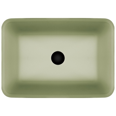 el cuenco de la encimera de 105m m 330m m hunde el cuarto de baño verde claro blanco rectangular