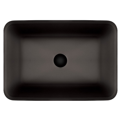 Lavabo ácido de la encimera del negro del gris 20inch de Matt Tempered Glass Sink Dark rectangular
