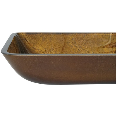 Fregadero de cobre del buque del soporte del top del oro de los lavabos hechos a mano rectangulares del cuarto de baño