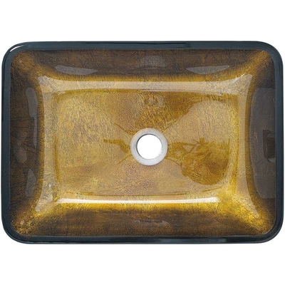 Fregadero de cobre del buque del soporte del top del oro de los lavabos hechos a mano rectangulares del cuarto de baño