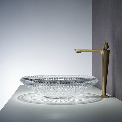 Cuenco del lavabo del cuarto de baño sobre al revés 450m m Crystal Clear Artistic
