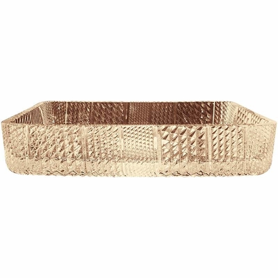 El buque rectangular profundo hunde el cuarto de baño Crystal Light Tea Color