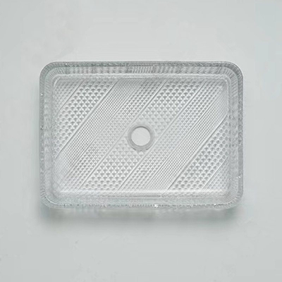 Pulgada de cristal rectangular Crystal Clear de la sobremesa 12 del lavabo