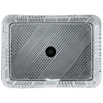 Cubierto de baño de cristal claro Cubierto rectangular Cubierto de baño 460mm 330mm 105mm Lavado a mano