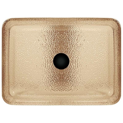 Lavabo de lavado a mano ligero del retrete del té Crystal Vessel Rectangular Bathroom Sink