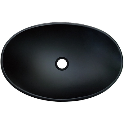 El lingote forma el ácido Matt Black Vanity Basin Bathroom 540m m que la longitud moderó limpio fácil de cristal