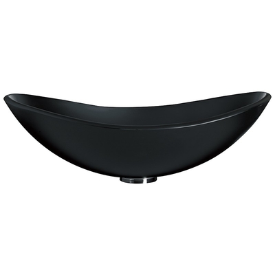 El lingote forma el ácido Matt Black Vanity Basin Bathroom 540m m que la longitud moderó limpio fácil de cristal