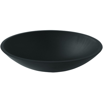El fregadero redondo negro formado oval del buque coloreó el vidrio moderado Matt Countertop ácido