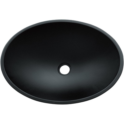 El fregadero redondo negro formado oval del buque coloreó el vidrio moderado Matt Countertop ácido