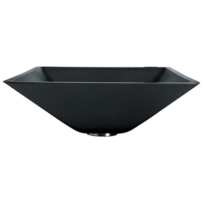 142m m Matt Black Basin Square Funnel ácido forman el cuarto de baño moderado