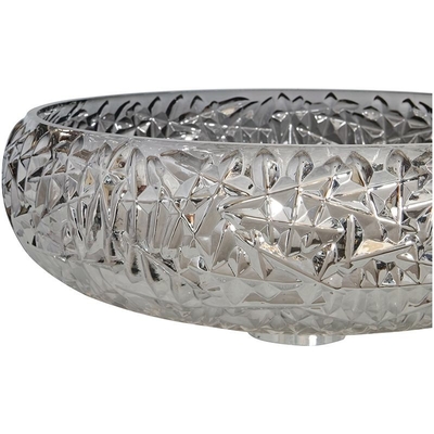 El fregadero decorativo cromado del cuarto de baño rueda forma de la bola alrededor del fregadero de cristal de plata del buque