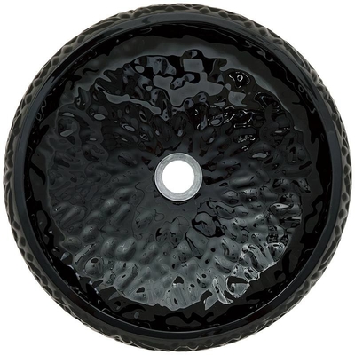 fregadero negro del buque del cuarto de baño de la altura de 440m m alrededor de Crystal Ball Shape exterior laqueado