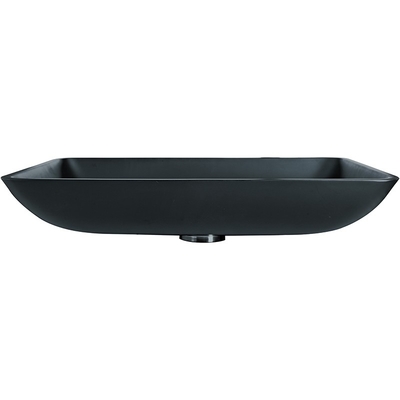 Fregadero de cristal moderado ronda ácida del buque de Matt Bathroom Wash Basins Black
