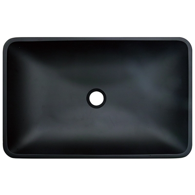 Fregadero de cristal moderado ronda ácida del buque de Matt Bathroom Wash Basins Black