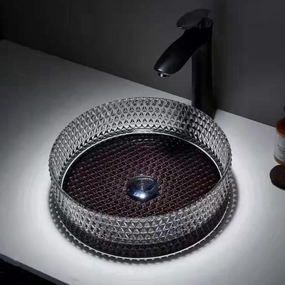 Lavabos de cristal Crystal Modern With Black Bottom del buque de las ilustraciones
