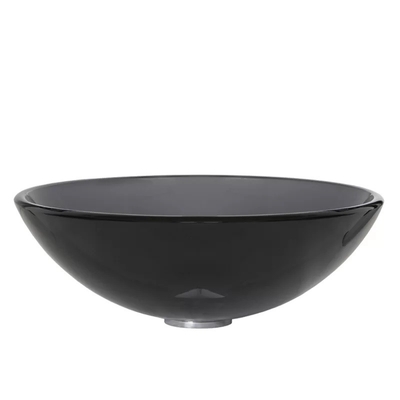 Vidrio moderado hecho a mano Gray Vessel Bathroom Sink del lavabo circular de la encimera