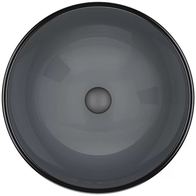 Vidrio moderado hecho a mano Gray Vessel Bathroom Sink del lavabo circular de la encimera