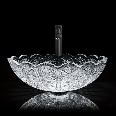 Cuenco de cristal antiguo del lavabo alrededor del diseño italiano de la encimera artístico