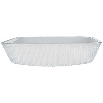 la vanidad de la encimera de 12m m hunde el blanco resistente de Crystal Square Vessel Bathroom Scratch