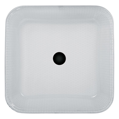 la vanidad de la encimera de 12m m hunde el blanco resistente de Crystal Square Vessel Bathroom Scratch