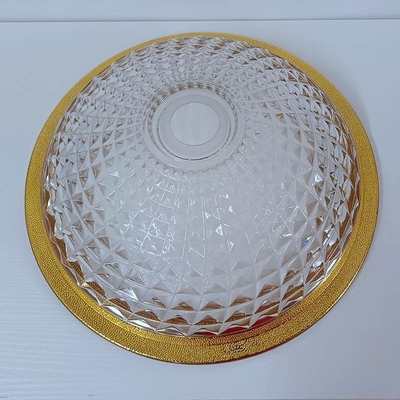 Lavabo colorido 450m m Diamond Deep Vessel Cone Shape del borde del oro elegante