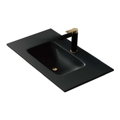 El cuarto de baño que el tablero de la mesa de cristal moderado del fregadero moderó el vidrio modificó los 60cm a los 200cm para requisitos particulares