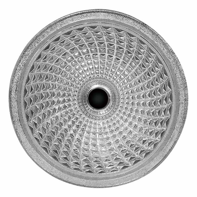 El embudo de plata formó los fregaderos de cristal del buque de Crystal Wash Basins Chromed Etched