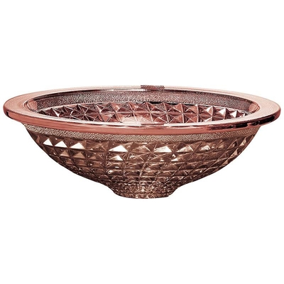 Rose Gold Bathroom Sink Crystal formada embudo cromó la longitud de 450m m