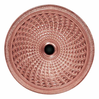 Rose Gold Bathroom Sink Crystal formada embudo cromó la longitud de 450m m