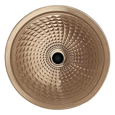 Forma de embudo casera del cuarto de baño de la mano de Champagne Crystal Wash Basins Circular Wash