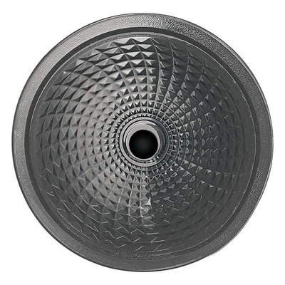 El cuarto de baño hecho a mano circular de Crystal Wash Basins Vessel Glass concentra gris formado del humo