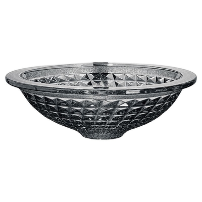 El cuarto de baño hecho a mano circular de Crystal Wash Basins Vessel Glass concentra gris formado del humo