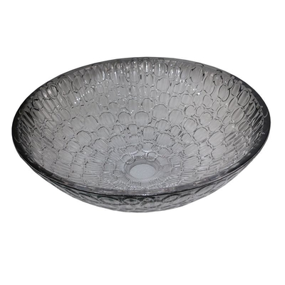 Buque de cristal moderno moderno de Crystal Wash Basins Gradient Black