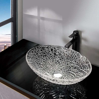 Último fregadero oval del cuarto de baño del lavabo de lavado a mano 19,6 pulgadas * diseño de Italia de 14,2 pulgadas artístico
