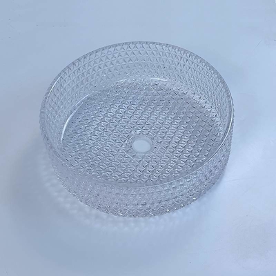 cuarto de baño de cristal redondo del lavado a mano 45m m Dia No Hole For Hotel del lavabo de 395m m