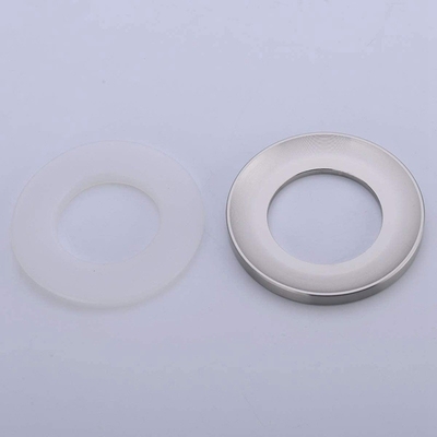 Fregadero de plata cromado del buque de los accesorios del lavabo que monta a Ring For Home Bathroom
