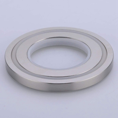 Fregadero de plata cromado del buque de los accesorios del lavabo que monta a Ring For Home Bathroom