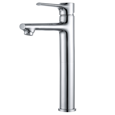 Grifo resistente a la corrosión del fregadero del buque de Chrome del agujero de los accesorios del lavabo del sólido de latón solo